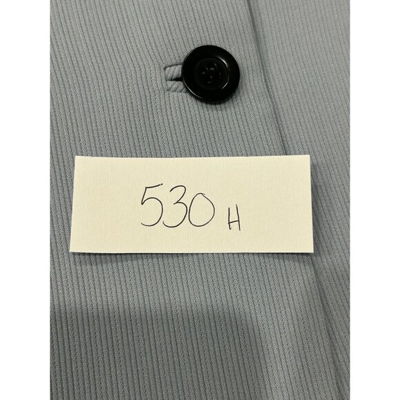 Alex Garfield by Garfield and Marks Womens Light Gray Blazer Black Collar SZ 14 - Picture 9 of 9